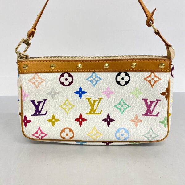 1240001051356 15 Louis Vuitton Pochette Accessoire Multicolor Pouch White