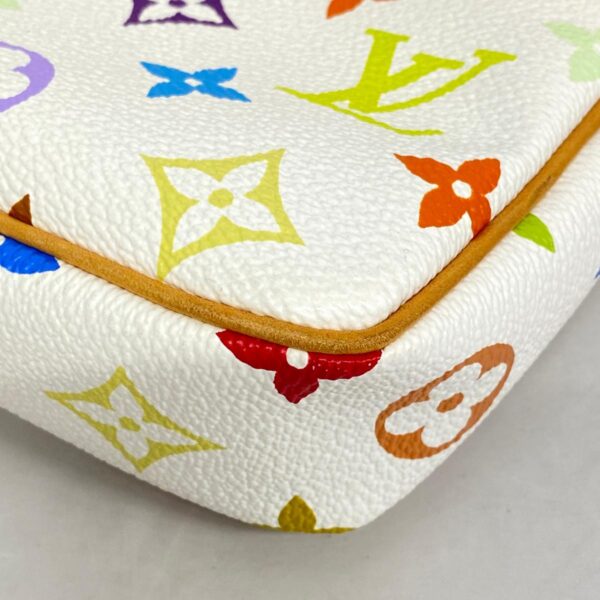 1240001051356 6 Louis Vuitton Pochette Accessoire Multicolor Pouch White