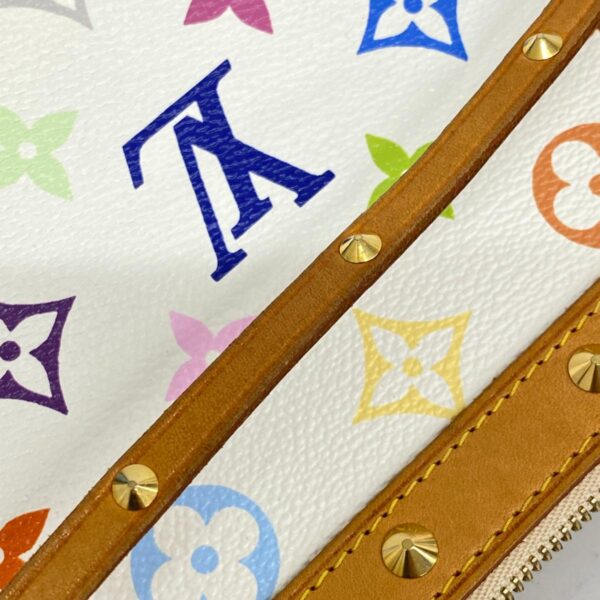 1240001051356 8 Louis Vuitton Pochette Accessoire Multicolor Pouch White