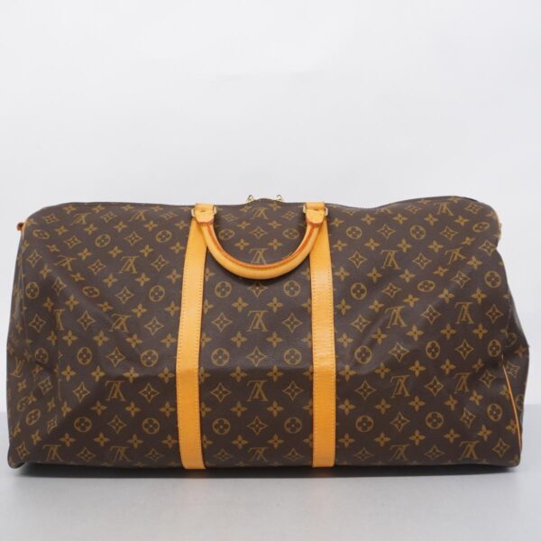 1240001051390 18 1 Louis Vuitton Keepall Bandouliere 60 Monogram Bag Brown