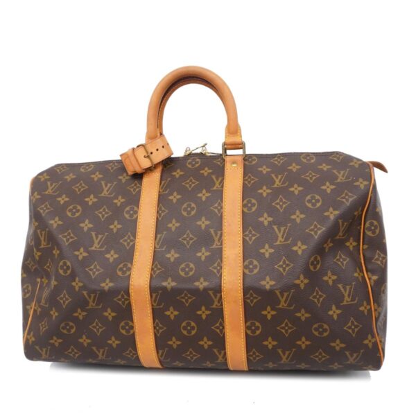 1240001051391 1 Louis Vuitton Keepall 45 Monogram Bag Brown