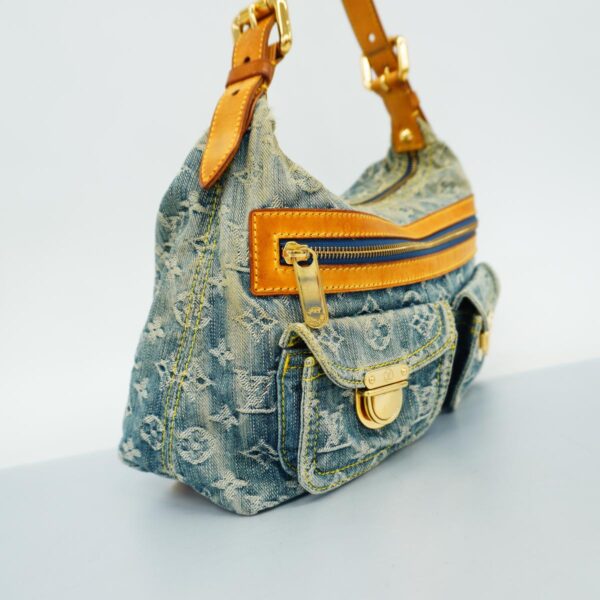 1240001051428 2 Louis Vuitton Baggy PM Denim Shoulder Bag Blue