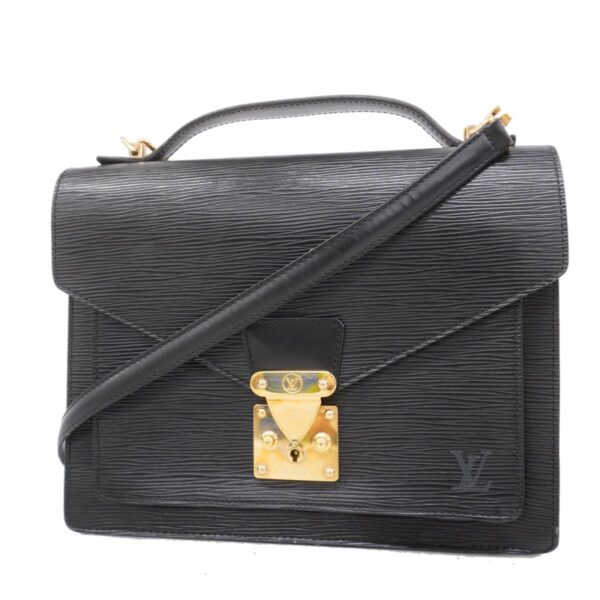 1240001051512 1 Louis Vuitton Monceau Epi Two way Bag Noir