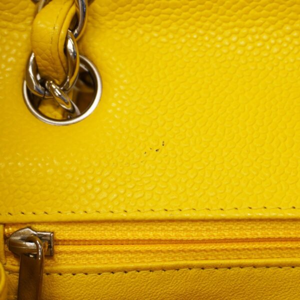 1240001051547 10 Chanel Deca Matelasse W Chain Caviar Skin Shoulder Bag Yellow