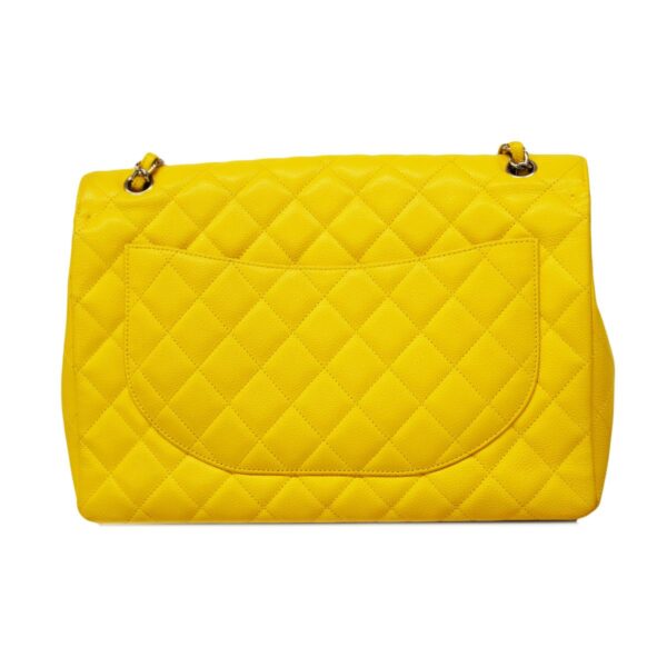 1240001051547 13 Chanel Deca Matelasse W Chain Caviar Skin Shoulder Bag Yellow