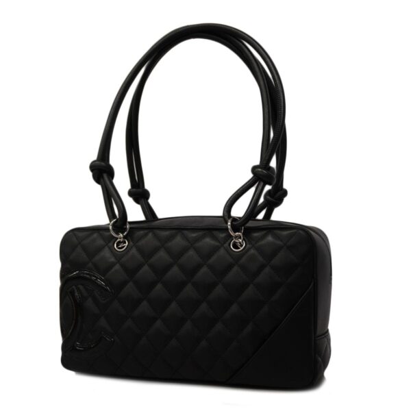 1240001051548 1 Chanel Cambon Lambskin Shoulder Bag Black