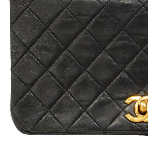 1240001051549 11 Chanel Matelasse Chain Lambskin Shoulder Bag Black