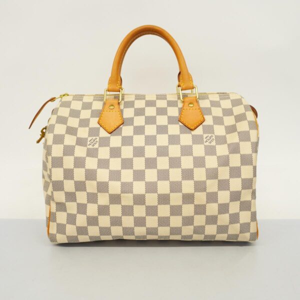 1240001051568 11 Louis Vuitton Speedy 30 Damier Azur Handbag White