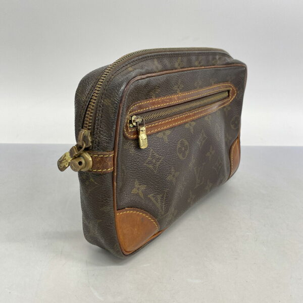 1240001051600 2 Louis Vuitton Marly Dragonne GM Monogram Clutch Bag Brown