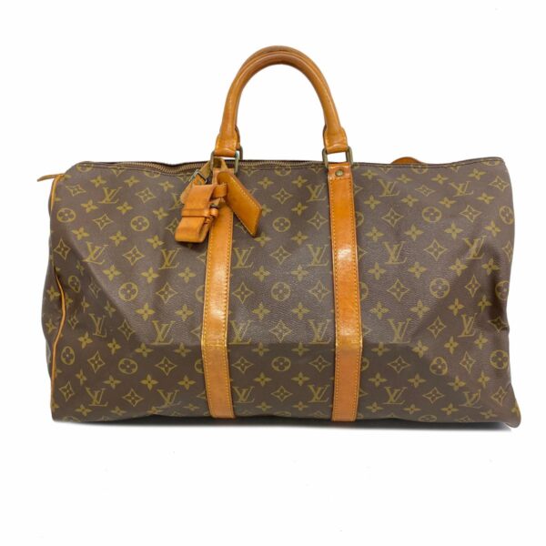 1240001051615 1 Louis Vuitton Keepall 50 Monogram Bag Brown