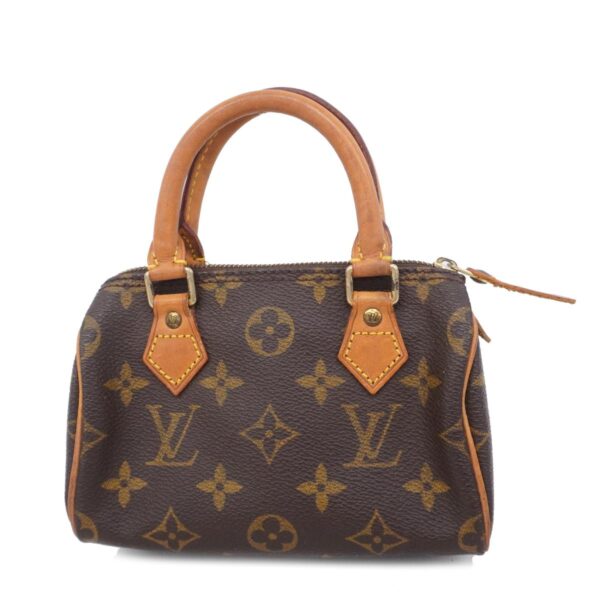 1240001051644 1 Louis Vuitton Mini Speedy Monogram Handbag Brown