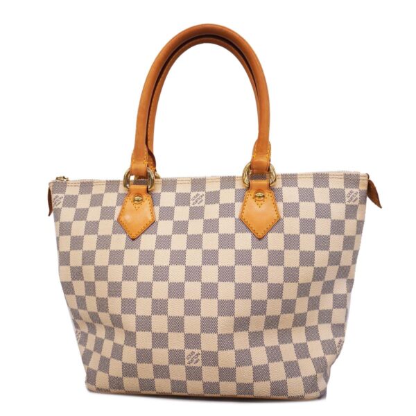 1240001051648 1 Louis Vuitton Saleya PM Damier Azur Tote Bag White