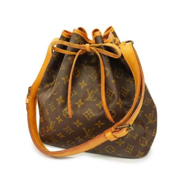 1240001051672 1 Louis Vuitton Petit Noe Monogram Shoulder Bag Brown