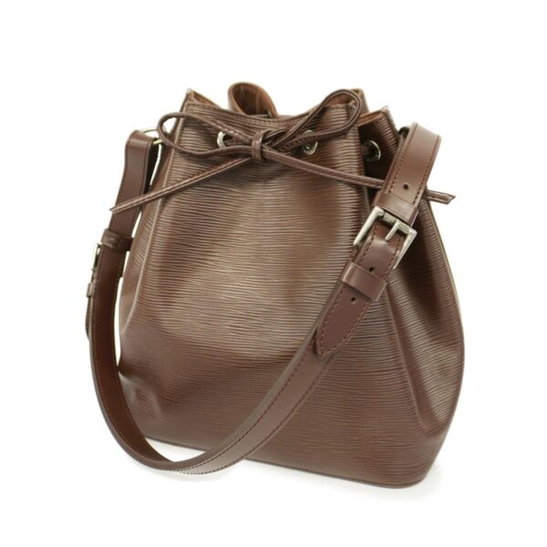 1240001051674 1 Louis Vuitton Petit Noe Epi Shoulder Bag Mocha