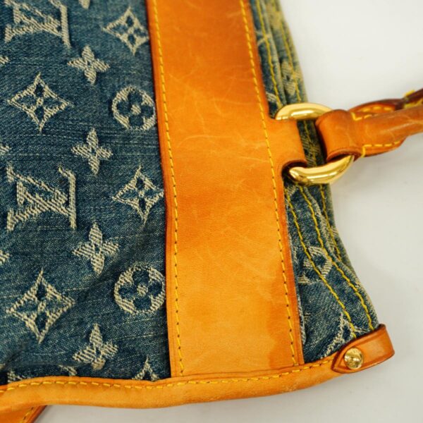 1240001051675 9 Louis Vuitton Flat Shopper Monogram Denim Tote Bag Blue