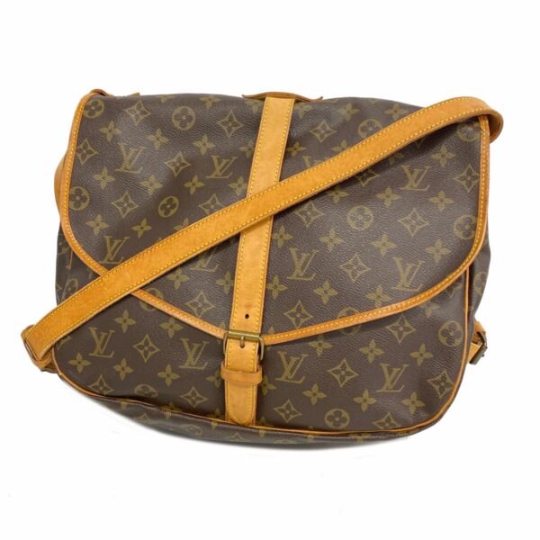 1240001051681 1 Louis Vuitton Saumur 35 Monogram Shoulder Bag Brown