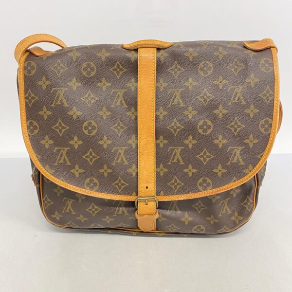 1240001051681 17 Louis Vuitton Saumur 35 Monogram Shoulder Bag Brown