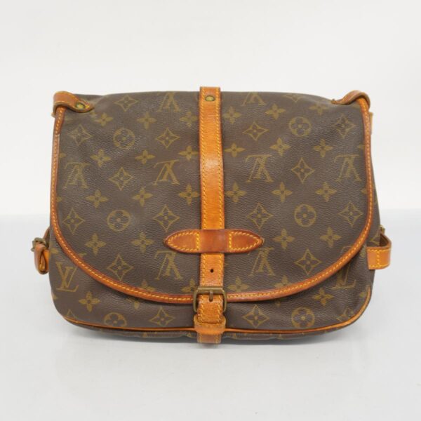 1240001051697 14 Louis Vuitton Saumur 30 Monogram Shoulder Bag Brown