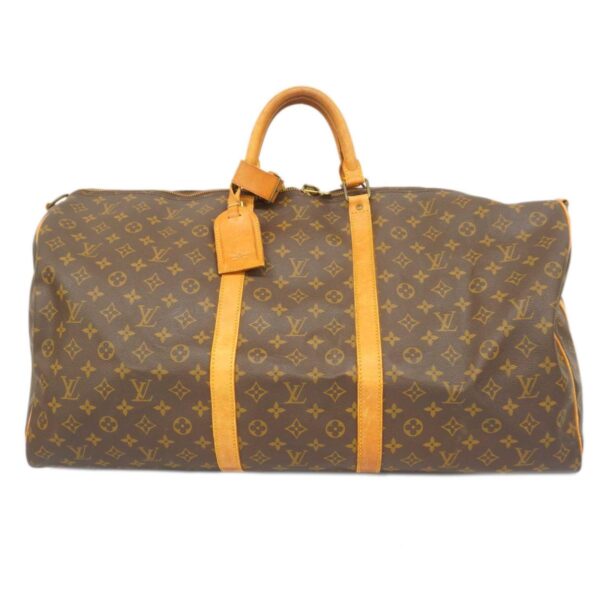 1240001051699 1 Louis Vuitton Keepall Bandouliere 60 Monogram Bag Brown