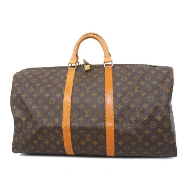 1240001051710 1 Louis Vuitton Keepall 55 Monogram Bag Brown