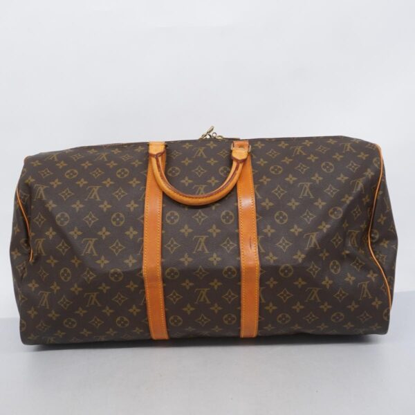 1240001051710 12 Louis Vuitton Keepall 55 Monogram Bag Brown