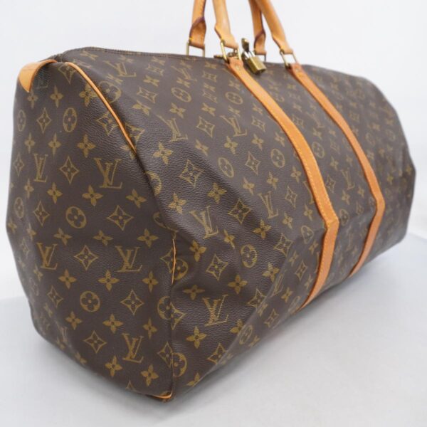 1240001051710 2 Louis Vuitton Keepall 55 Monogram Bag Brown