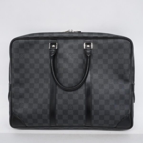 1240001051726 17 Louis Vuitton Porte de Cumin Voyage Graphite Briefcase Black