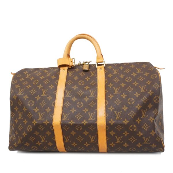 1240001051730 1 Louis Vuitton Keepall 50 Monogram Bag Brown