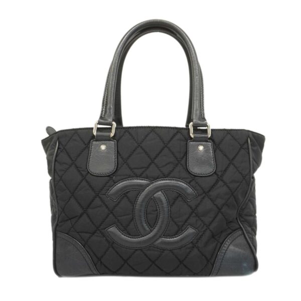 1240001051756 1 Chanel Paris York Nylon Tote Bag Black