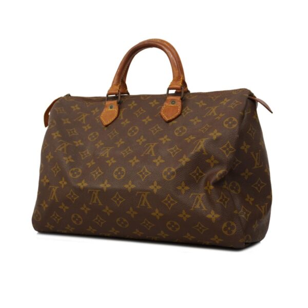 1240001051776 1 Louis Vuitton Speedy 35 Monogram Handbag Brown