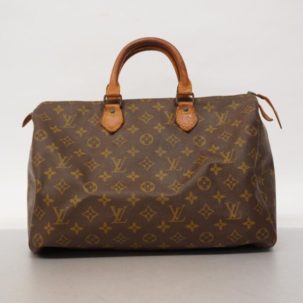 1240001051776 15 Louis Vuitton Speedy 35 Monogram Handbag Brown