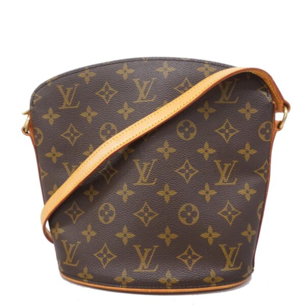 1240001051788 1 Louis Vuitton Drouot Monogram Shoulder Bag Brown