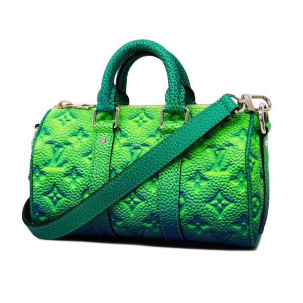 1240001051792 1 Louis Vuitton Keepall XS Illusion Taurillon 2way Bag Green