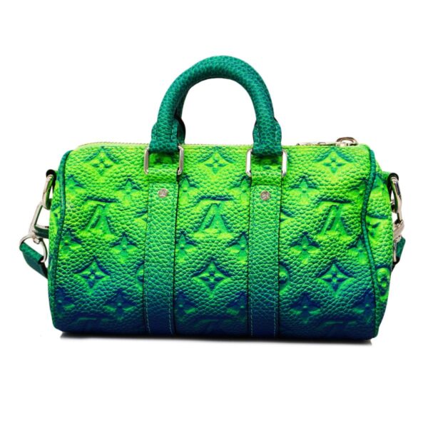 1240001051792 7 Louis Vuitton Keepall XS Illusion Taurillon 2way Bag Green