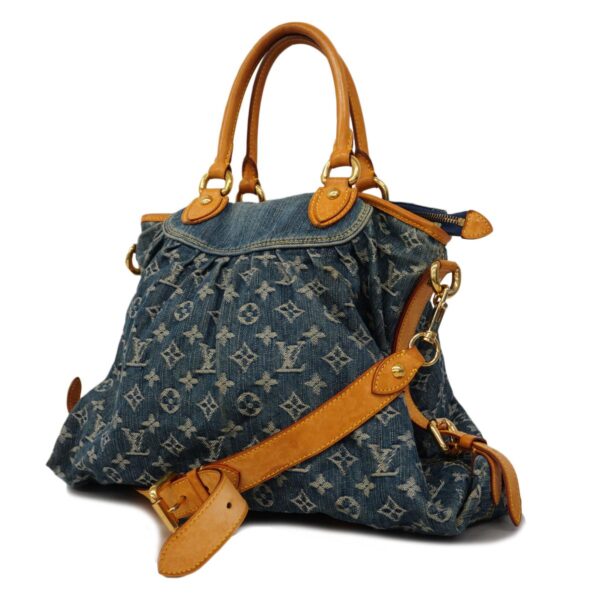 1240001051809 1 Louis Vuitton Neo Cabby GM Monogram Denim 2way Bag Blue