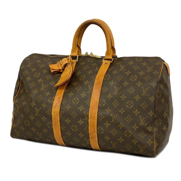 1240001051818 1 1 Louis Vuitton Keepall 45 Monogram Bag Brown