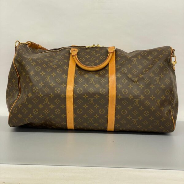 1240001051829 15 Louis Vuitton Keepall Bandouliere 60 Monogram Bag Brown