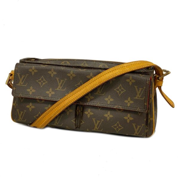 1240001051831 1 Louis Vuitton Vivacite MM Monogram Shoulder Bag Brown