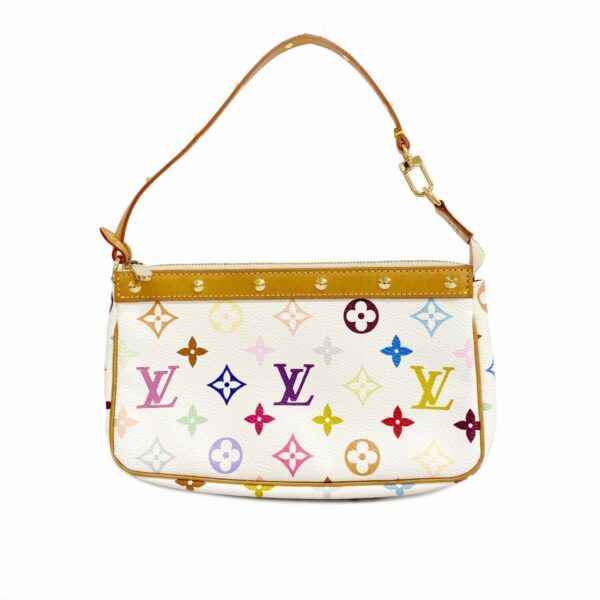 1240001051840 1 Louis Vuitton Pochette Accessoire Multicolor Pouch White