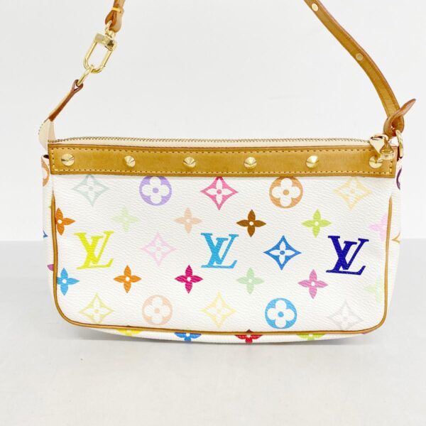 1240001051840 11 Louis Vuitton Pochette Accessoire Multicolor Pouch White