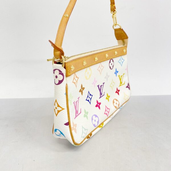 1240001051840 2 Louis Vuitton Pochette Accessoire Multicolor Pouch White