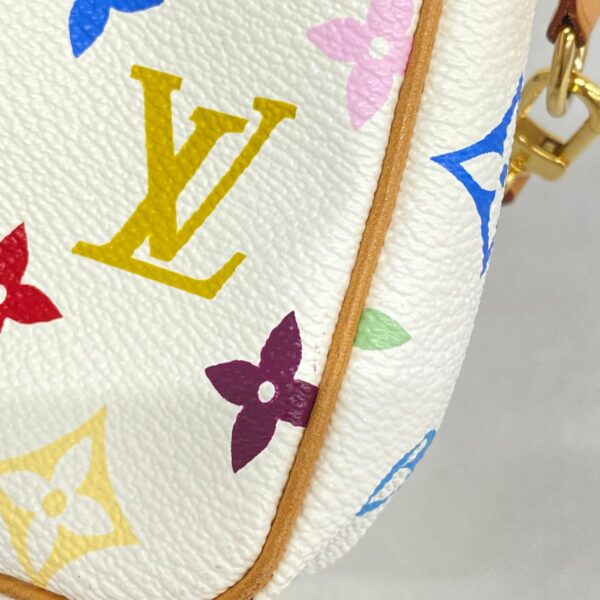 1240001051840 8 Louis Vuitton Pochette Accessoire Multicolor Pouch White