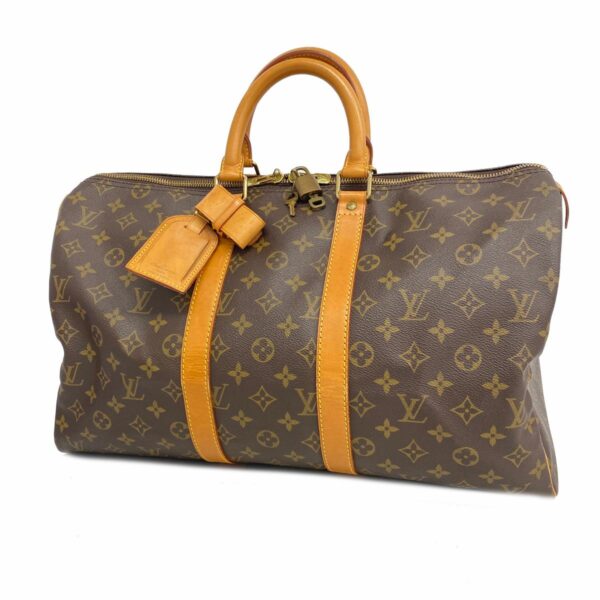 1240001051844 1 Louis Vuitton Keepall 45 Monogram Bag Brown