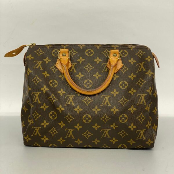 1240001051859 14 1 Louis Vuitton Speedy 30 Monogram Handbag Brown