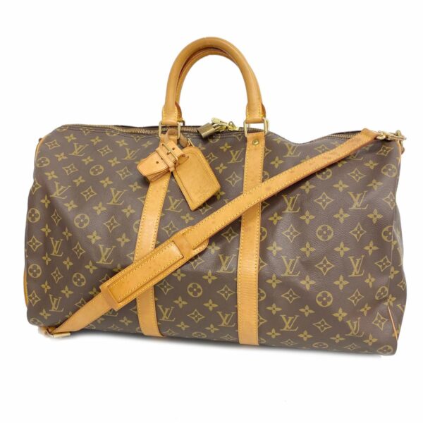 1240001051876 1 Louis Vuitton Keepall Bandouliere 50 Monogram Bag Brown