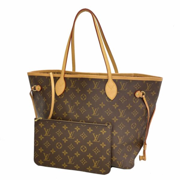 1240001051881 1 Louis Vuitton Neverfull MM Monogram Tote Bag Brown