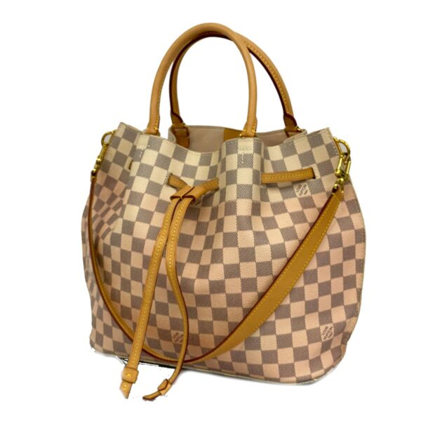 1240001051954 1 Louis Vuitton Girolatta Damier Azur White Rose Ballerine