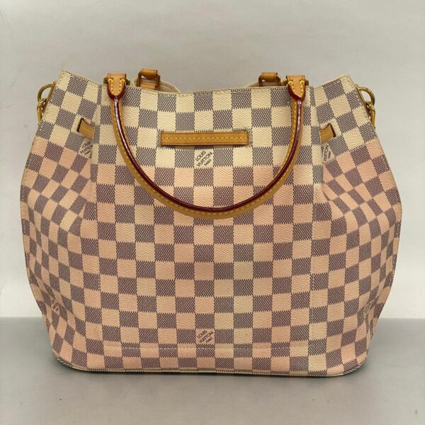 1240001051954 14 Louis Vuitton Girolatta Damier Azur White Rose Ballerine