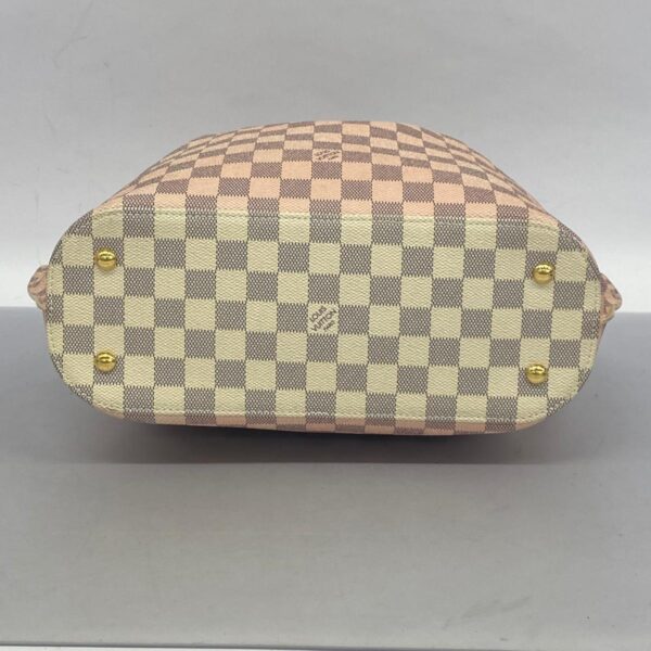 1240001051954 3 Louis Vuitton Girolatta Damier Azur White Rose Ballerine