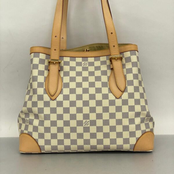 1240001051981 10 Louis Vuitton Hampstead MM Damier Azur Tote Bag White